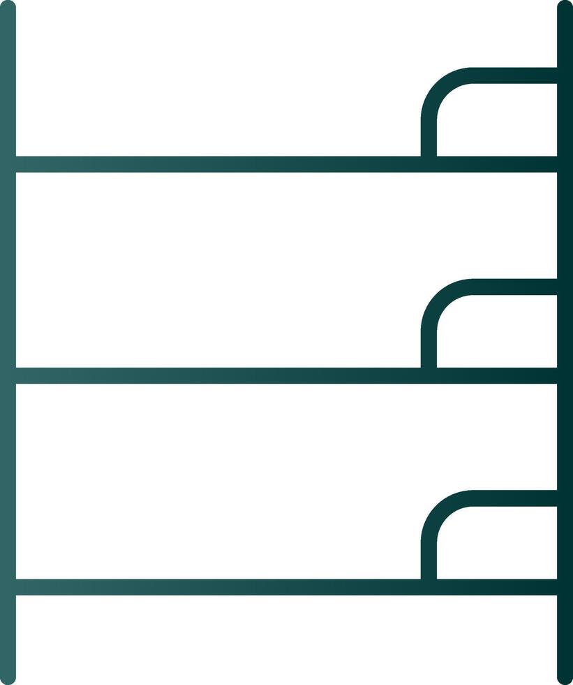 Bunk Bed Line Gradient Icon vector