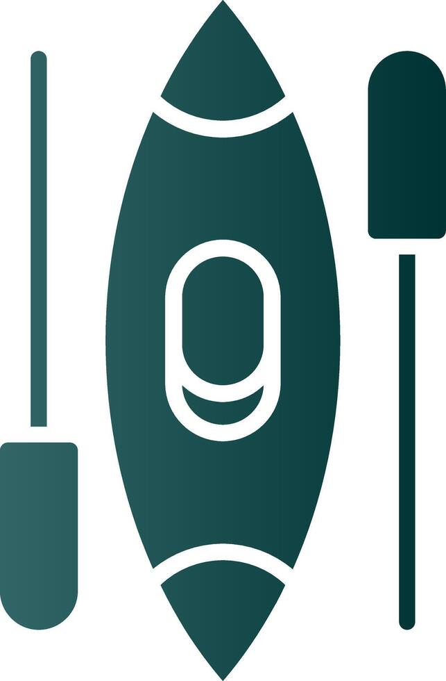 Canoe Glyph Gradient Icon vector