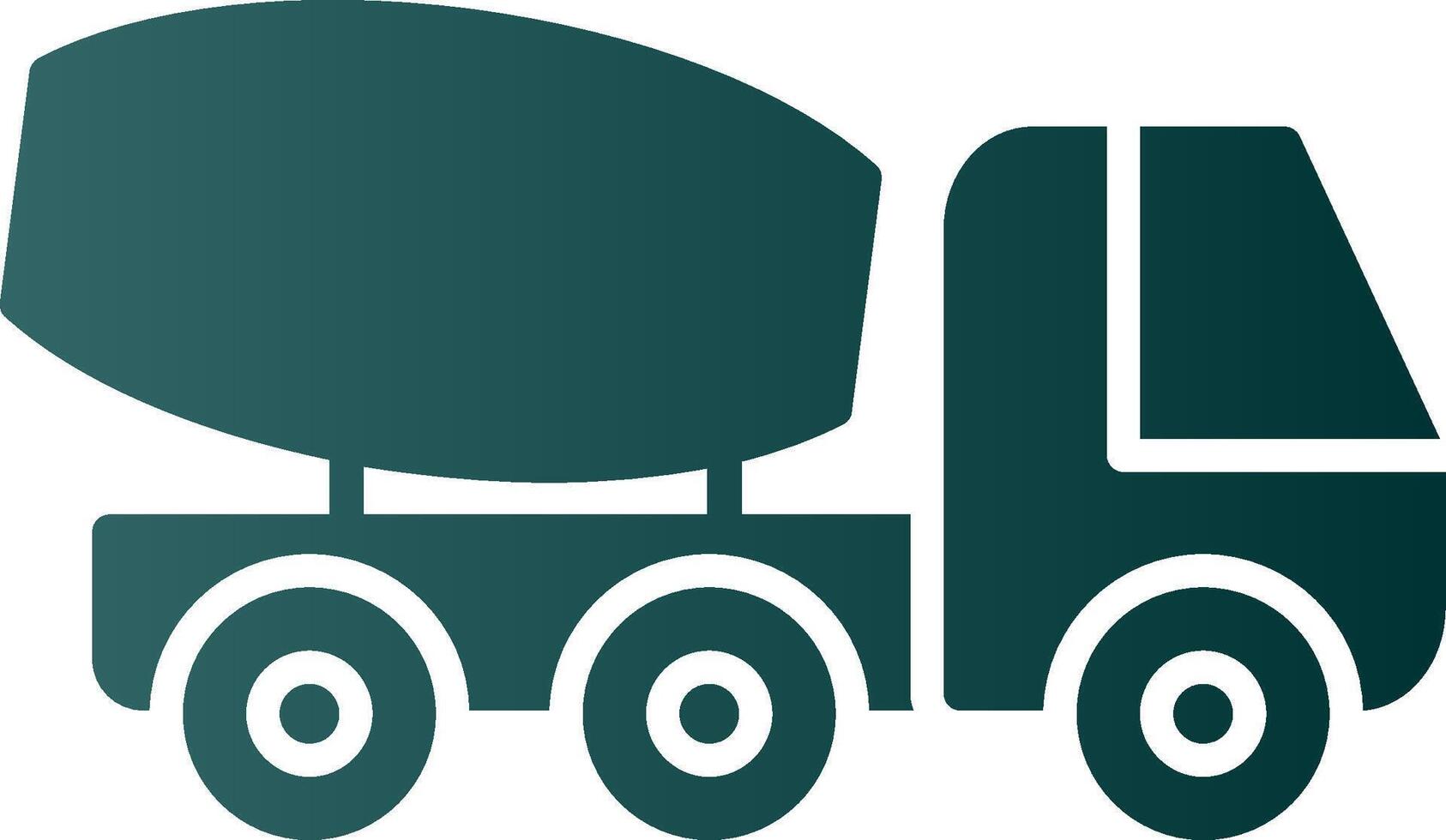 Cement Truck Glyph Gradient Icon vector