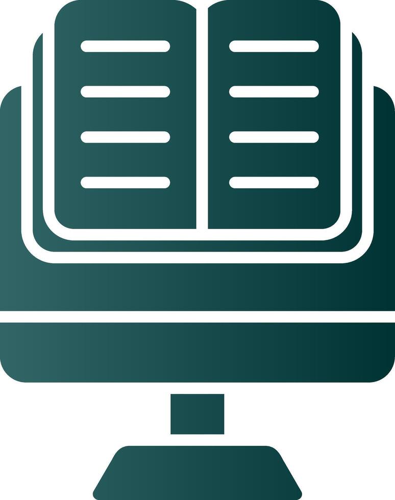 OnGlyph Gradient Learning Glyph Gradient Icon vector