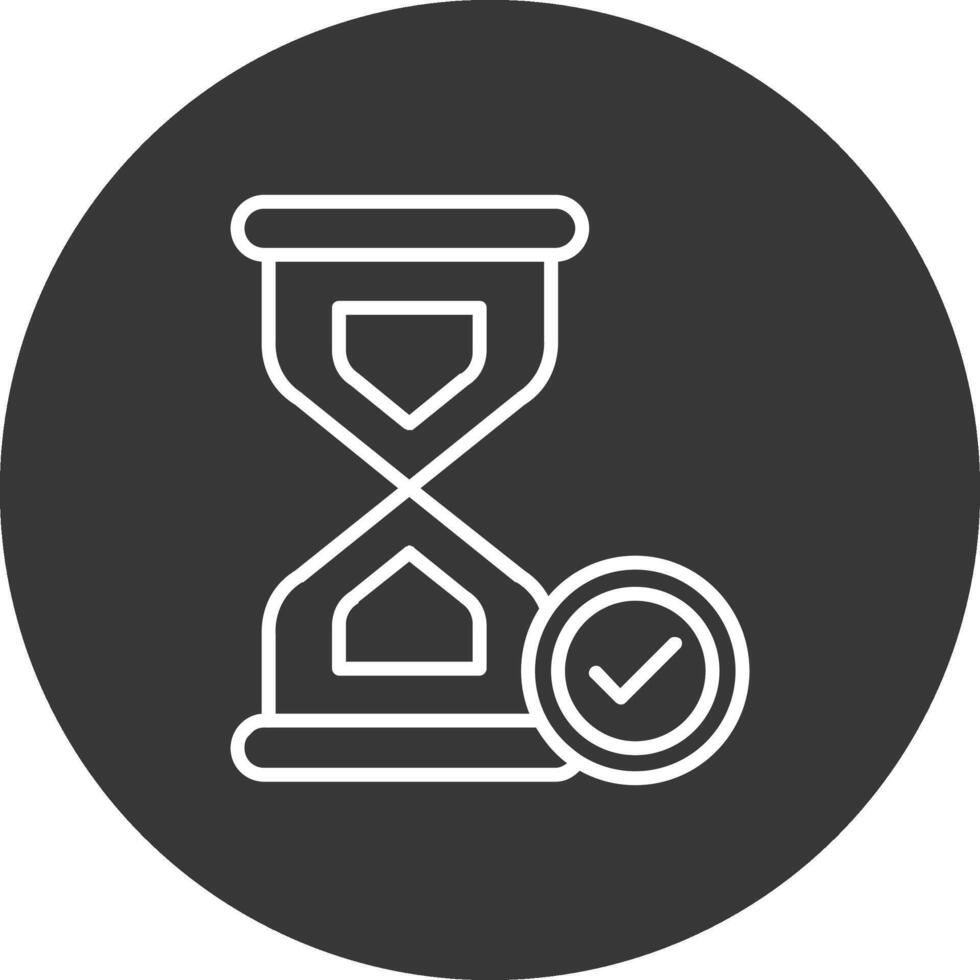 Hourglass Line Inverted Icon Design vector