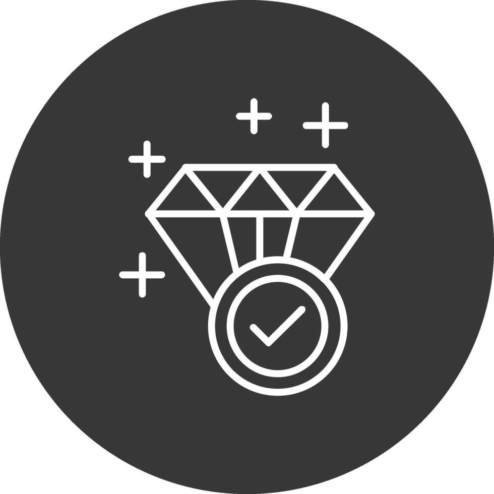 Diamond Line Inverted Icon Design vector