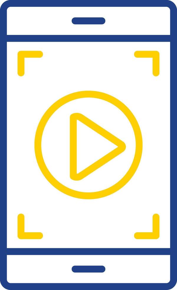 Smartphone Line Two Colour Icon Design vector