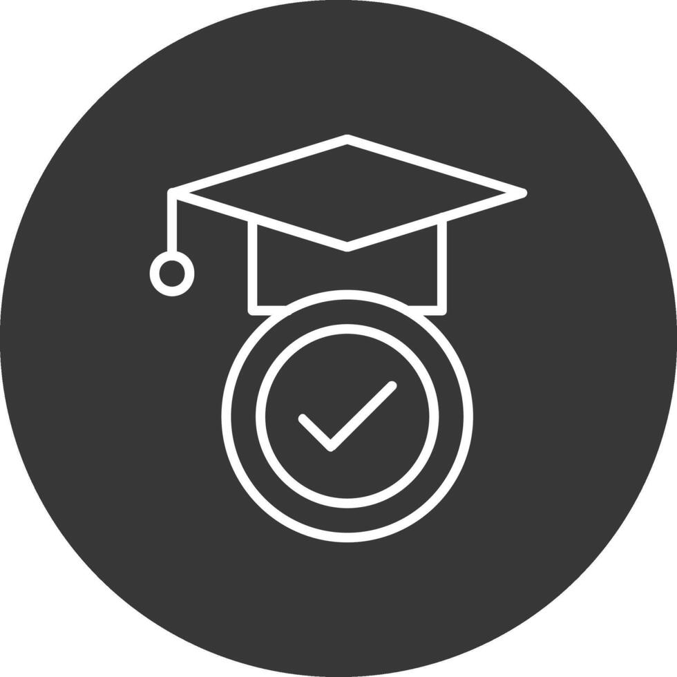 Education Line Inverted Icon Design vector