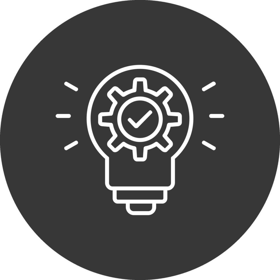 idea línea invertido icono diseño vector