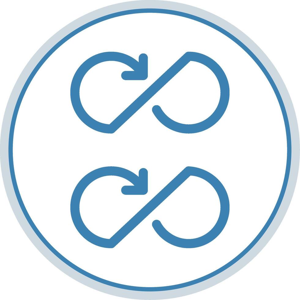 Infinity Flat Circle Icon vector