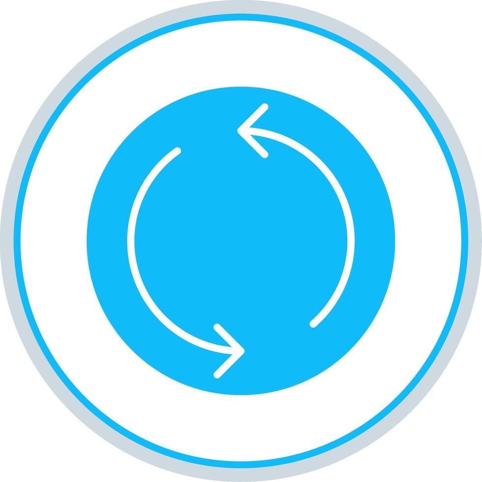 Repeat Flat Circle Icon vector