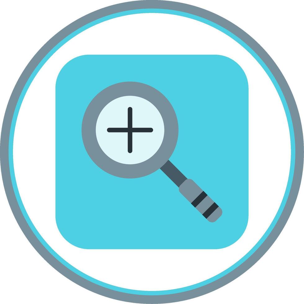 Zoom In Flat Circle Icon vector