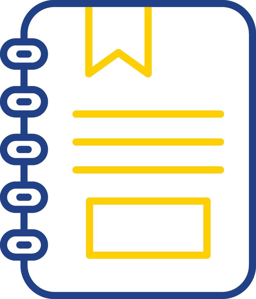 Notebook Line Two Colour Icon Design vector