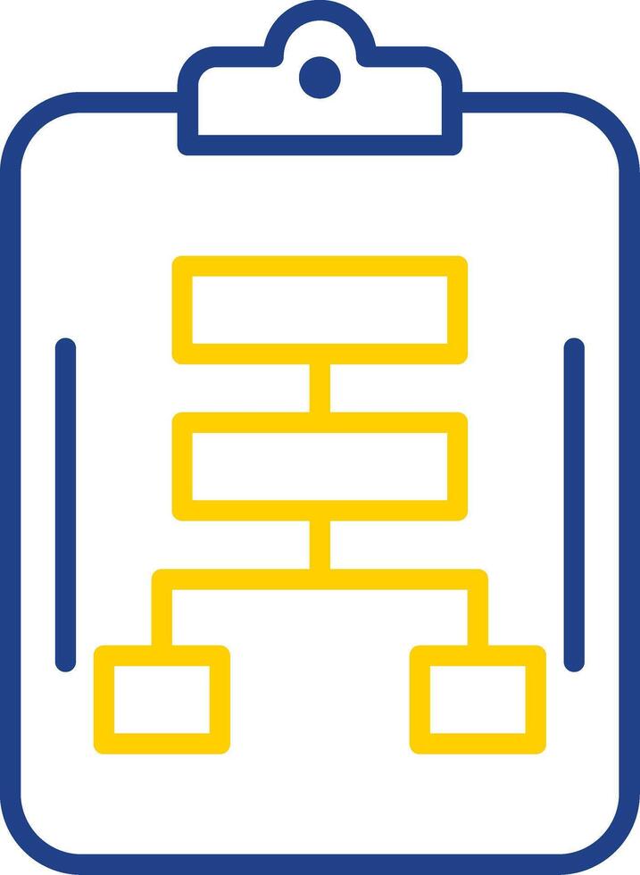 Planning Line Two Colour Icon Design vector