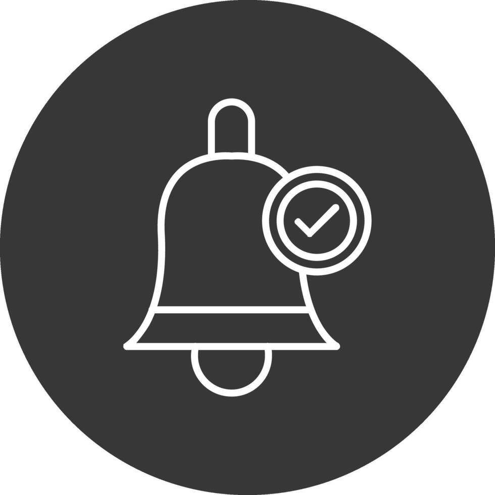 Bell Line Inverted Icon Design vector