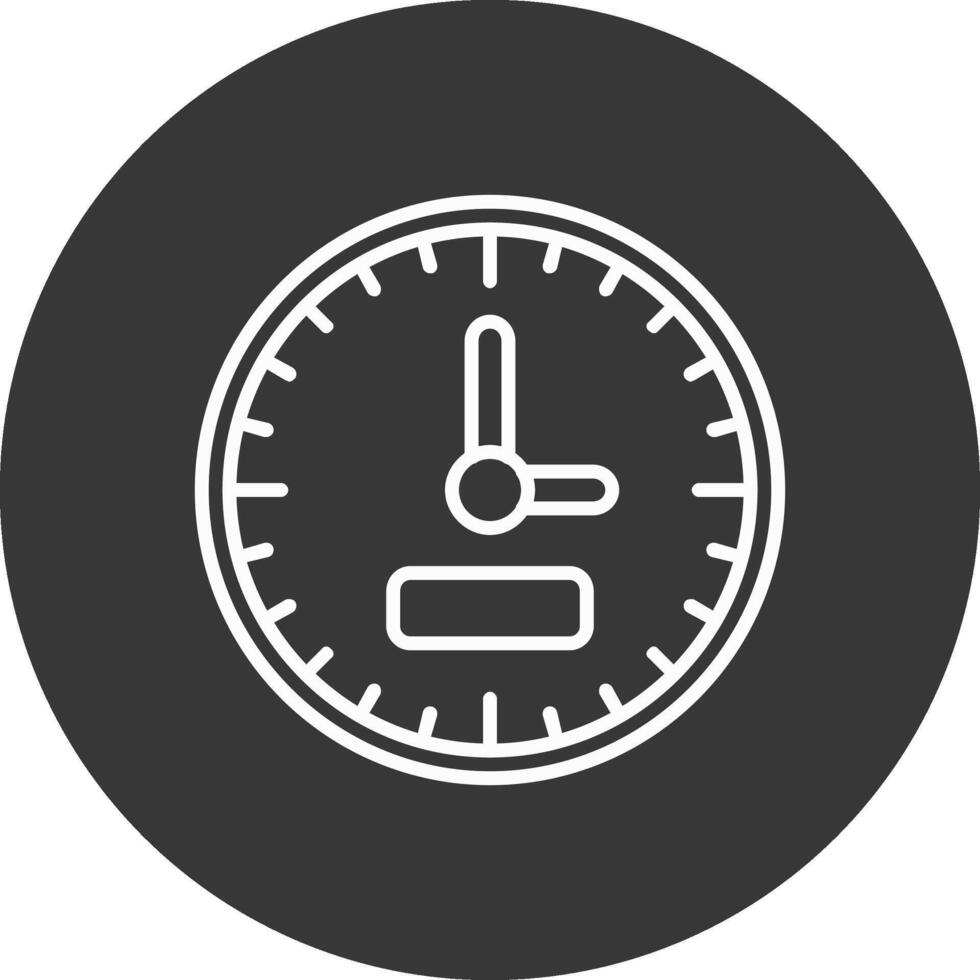 Clock Line Inverted Icon Design vector