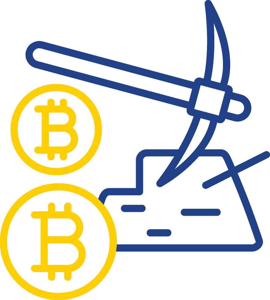 Mining Mining Line Two Colour Icon Design vector