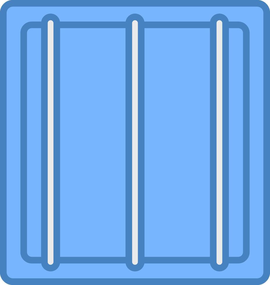 Jail Line Filled Blue Icon vector