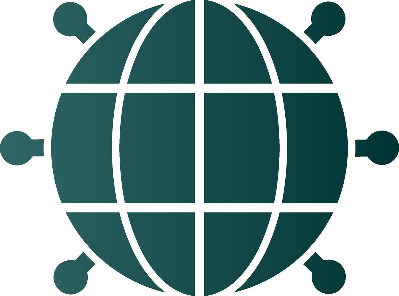 World Wide Glyph Gradient Icon vector