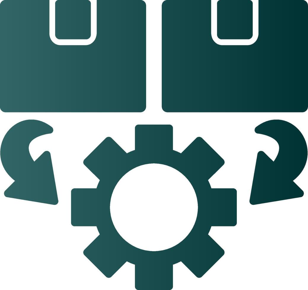 Order Processing Glyph Gradient Icon vector