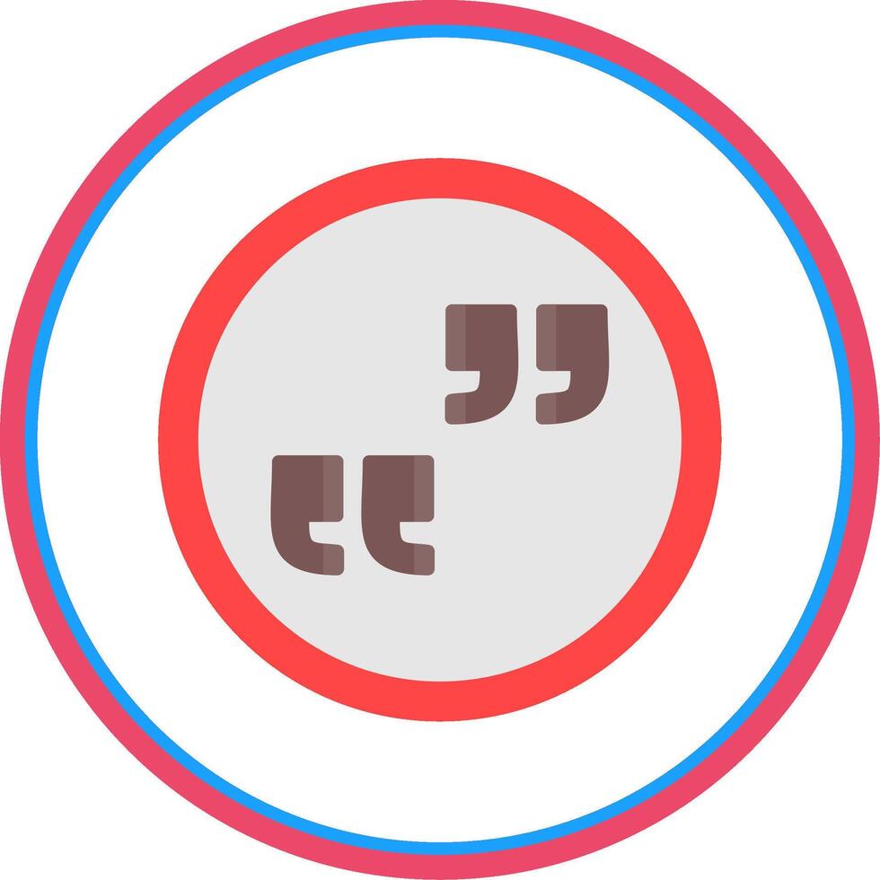 Quote Flat Circle Icon vector