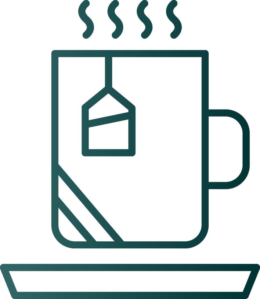 Hot Tea Line Gradient Icon vector