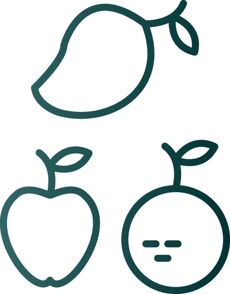 Fruits Line Gradient Icon vector