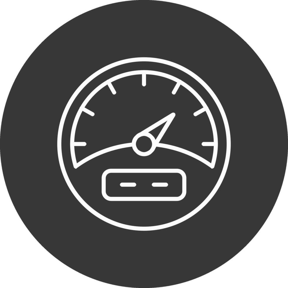 Gauge Line Inverted Icon Design vector