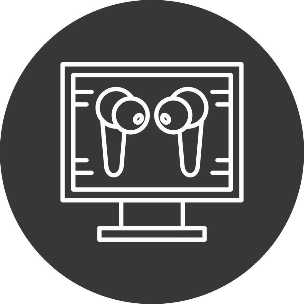 Computer Line Inverted Icon Design vector