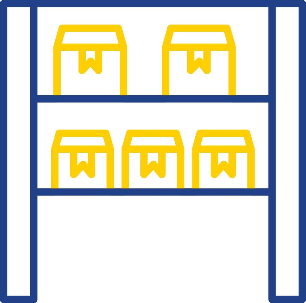 Storage Line Two Colour Icon Design vector