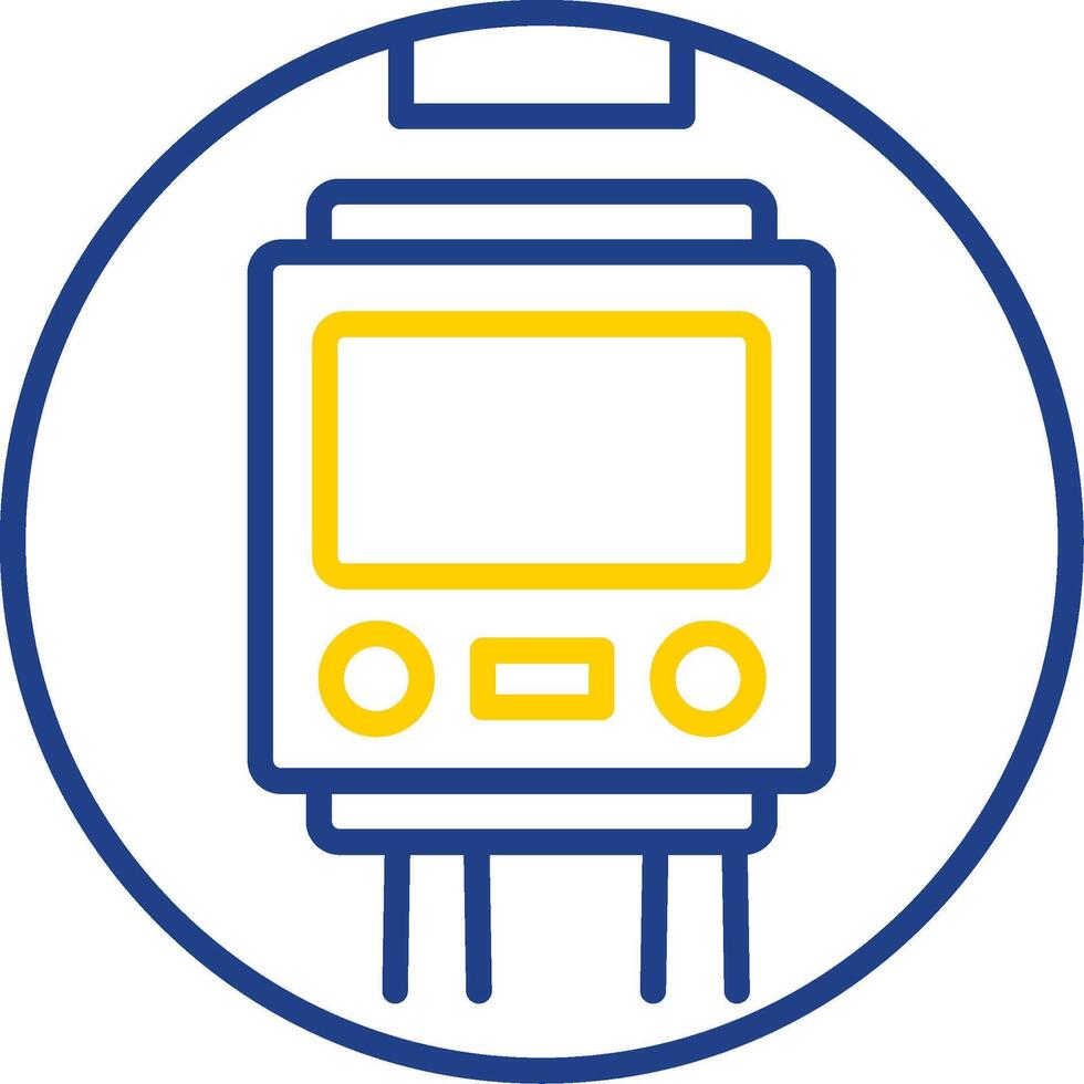 Metro Line Two Colour Icon Design vector