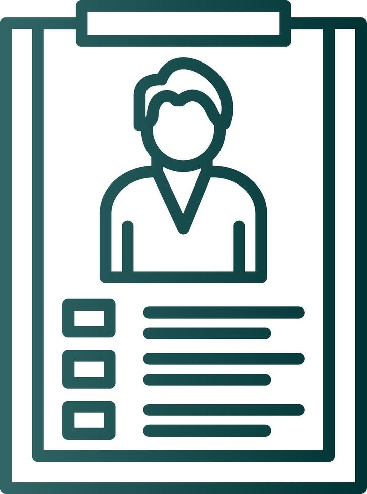 Employee Data Line Gradient Icon vector