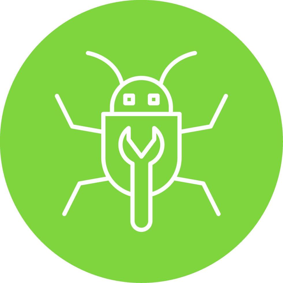 Bug Fixing Multi Color Circle Icon vector