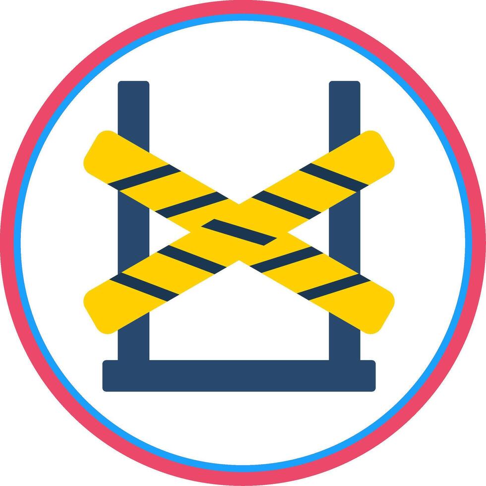 Crime Scene Flat Circle Icon vector