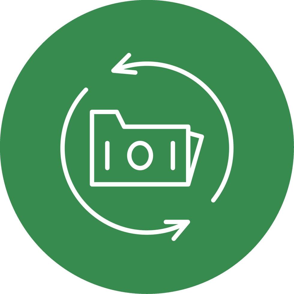 Data Backup Multi Color Circle Icon vector