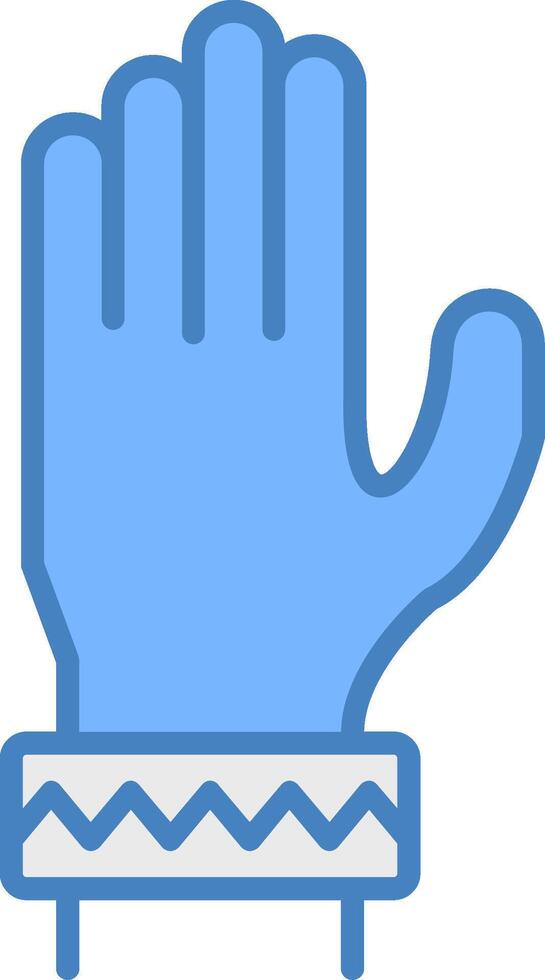 Bracelet Line Filled Blue Icon vector