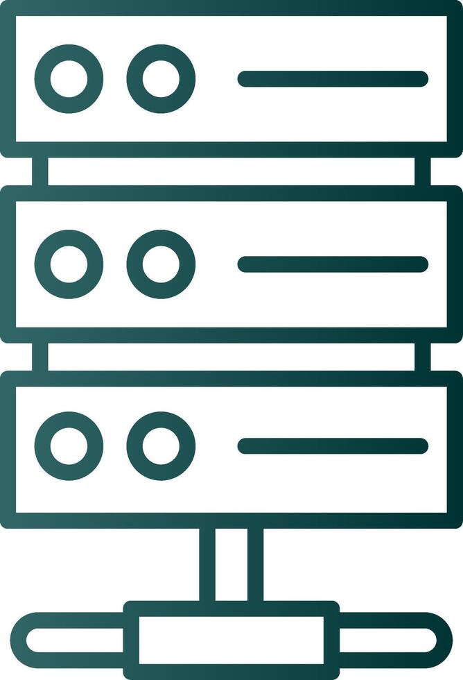 Server Rack Line Gradient Icon vector