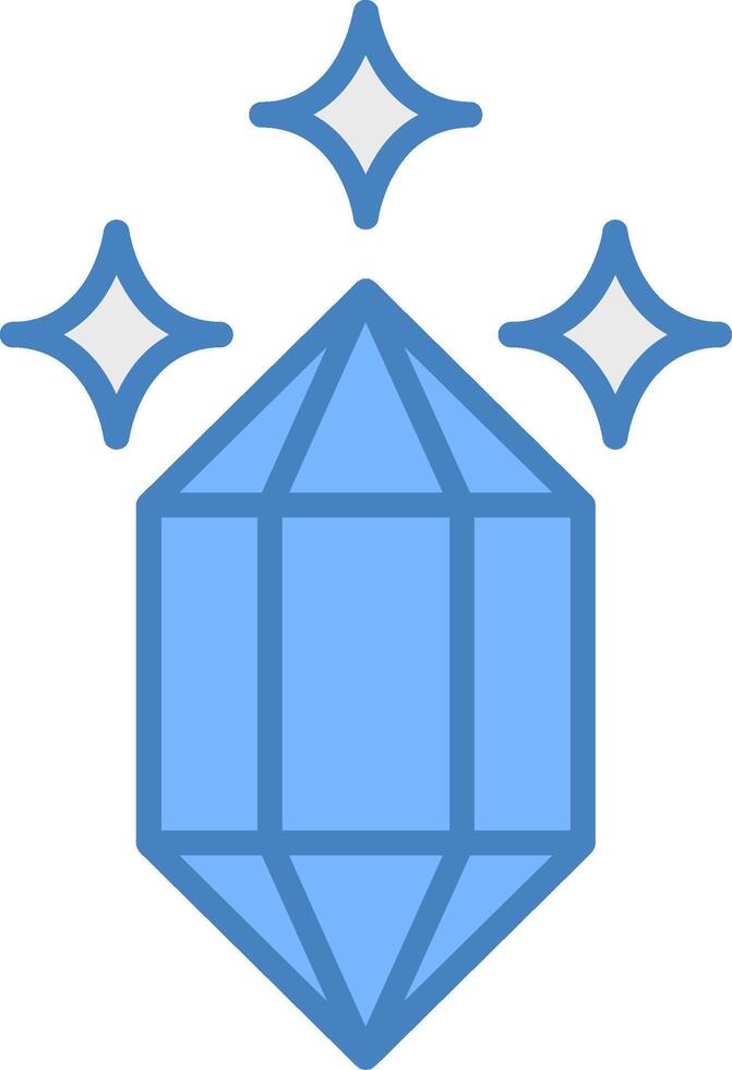 Quartz Line Filled Blue Icon vector