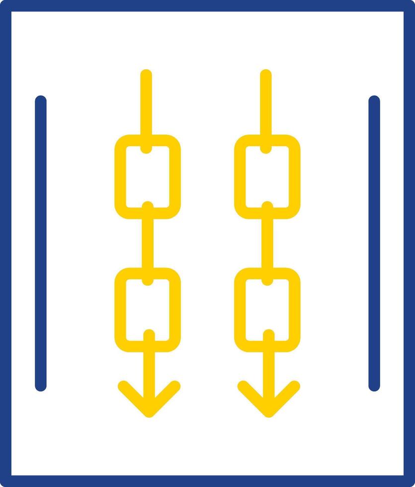 Sling Here Line Two Colour Icon Design vector