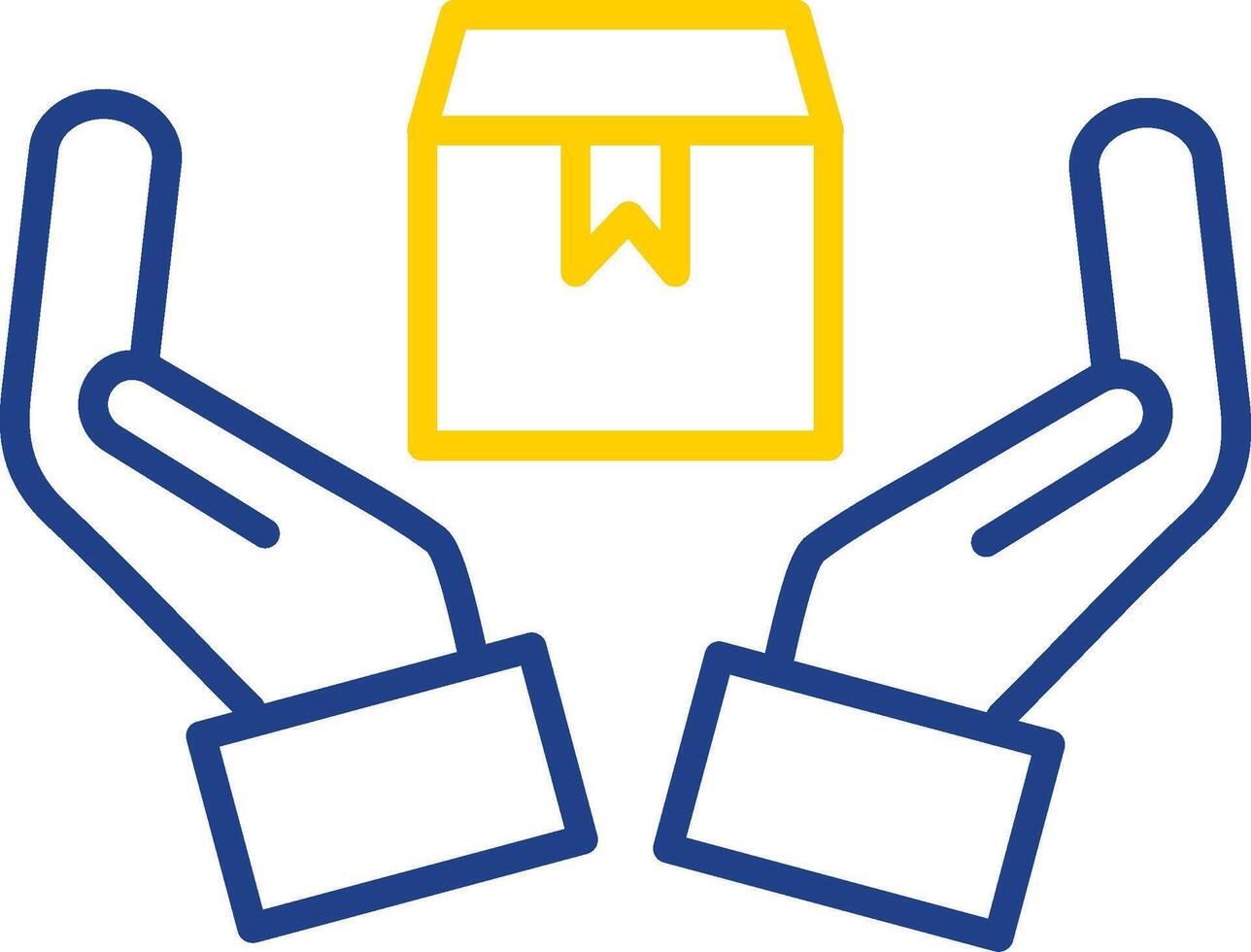 Handle With Care Line Two Colour Icon Design vector