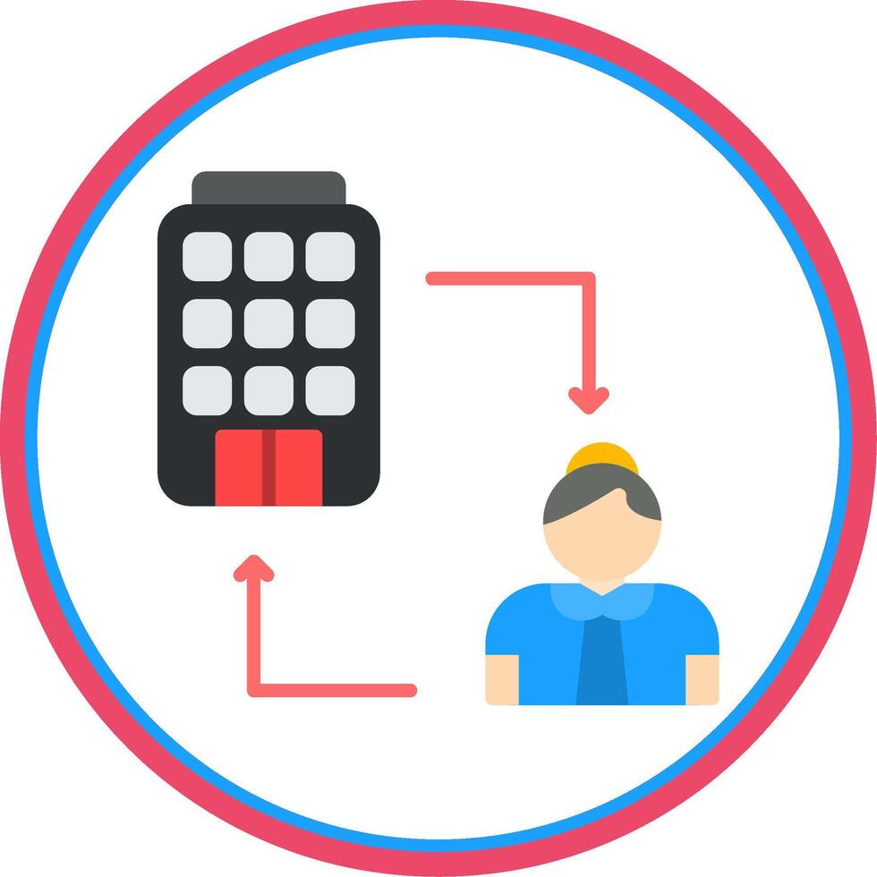 B2c Flat Circle Icon vector