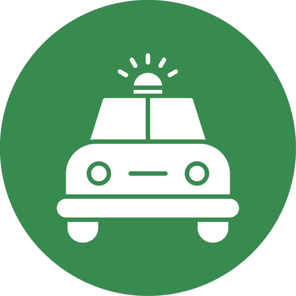 Police Car Multi Color Circle Icon vector