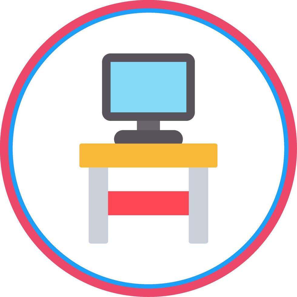 Stand Flat Circle Icon vector