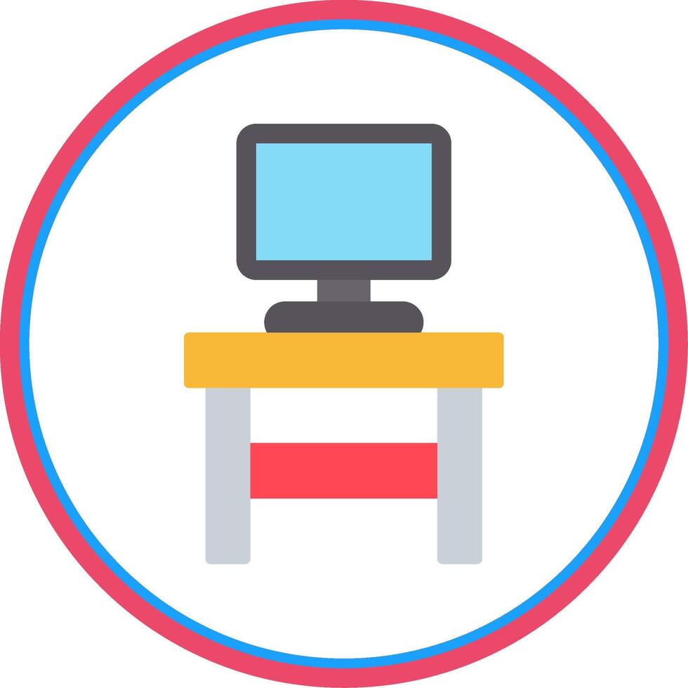 Stand Flat Circle Icon vector