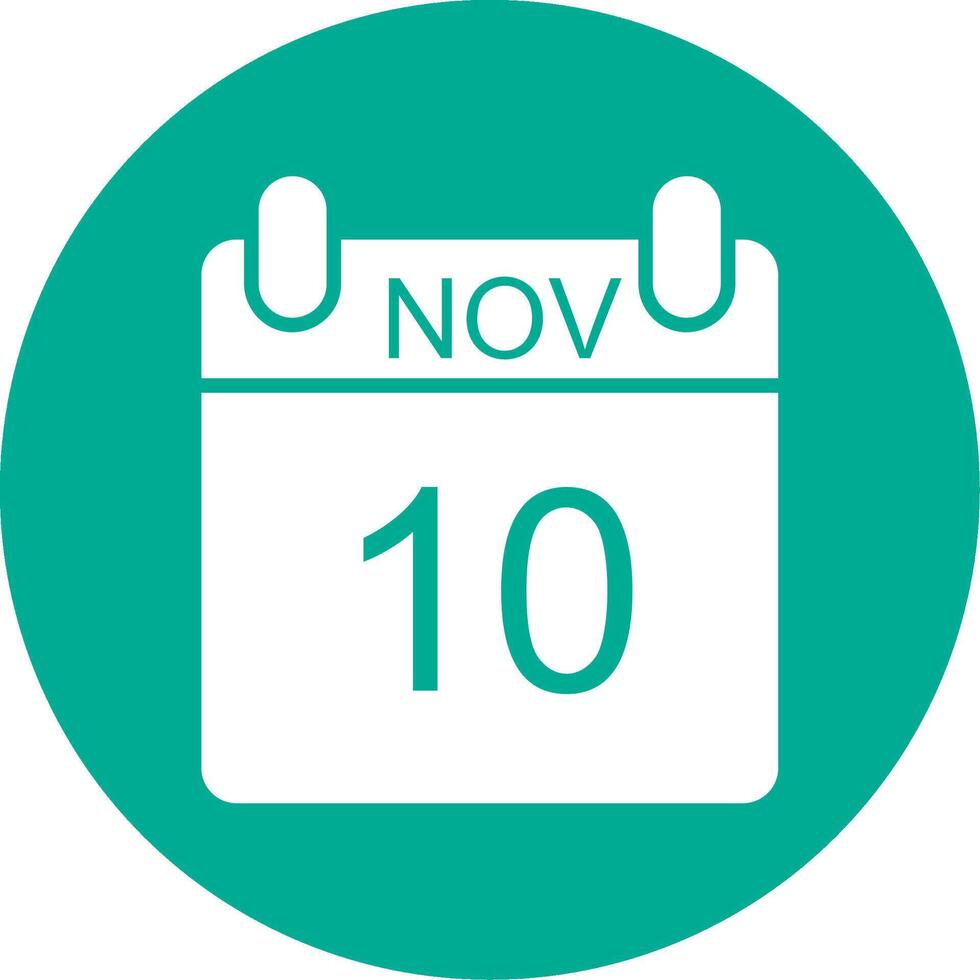 November Multi Color Circle Icon vector