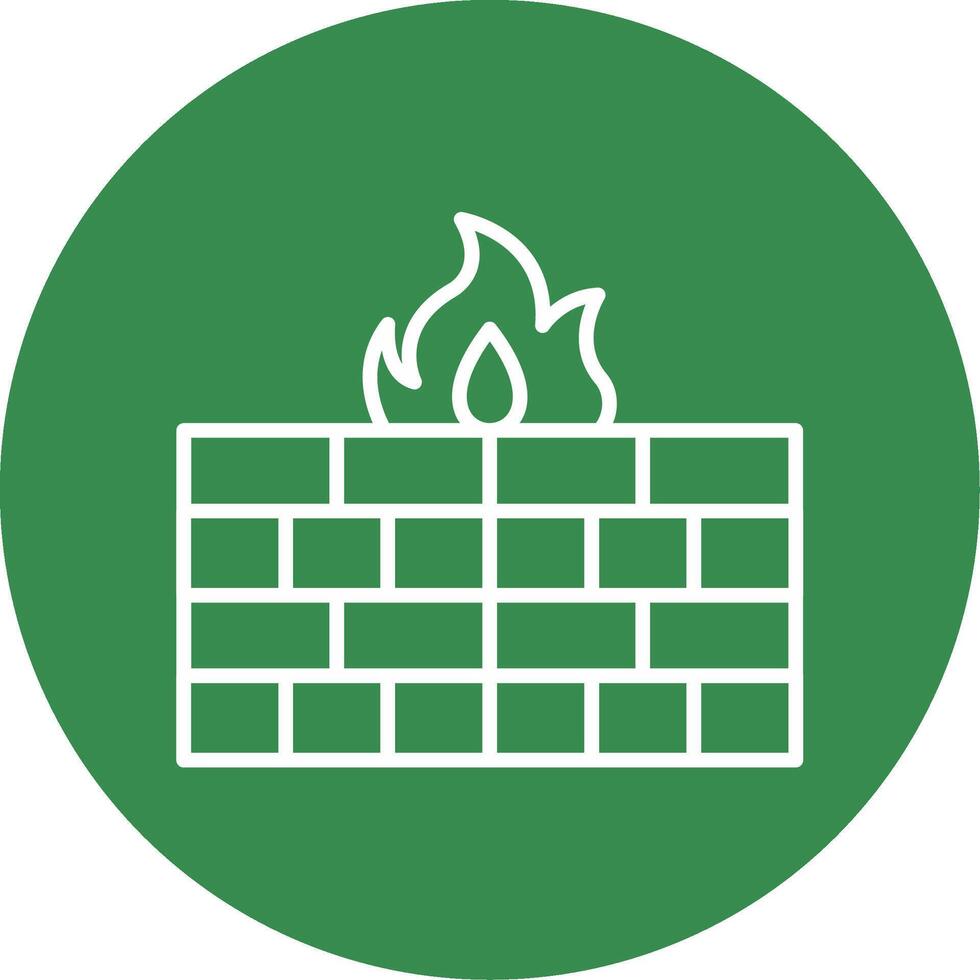 Firewall Multi Color Circle Icon vector