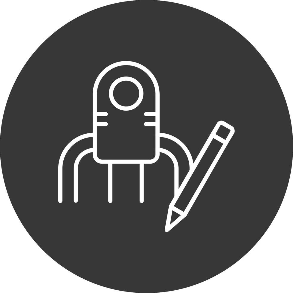 Nanotech Line Inverted Icon Design vector