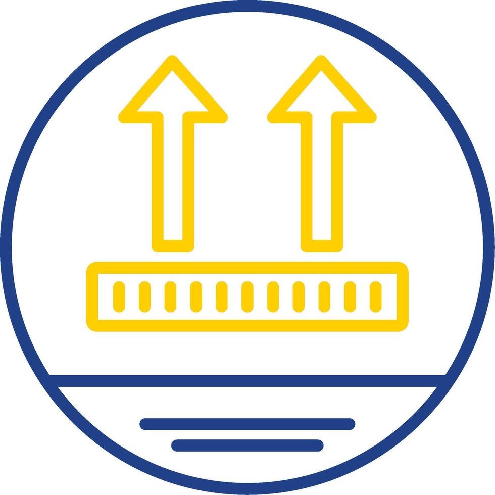 This Way Up Line Two Colour Icon Design vector