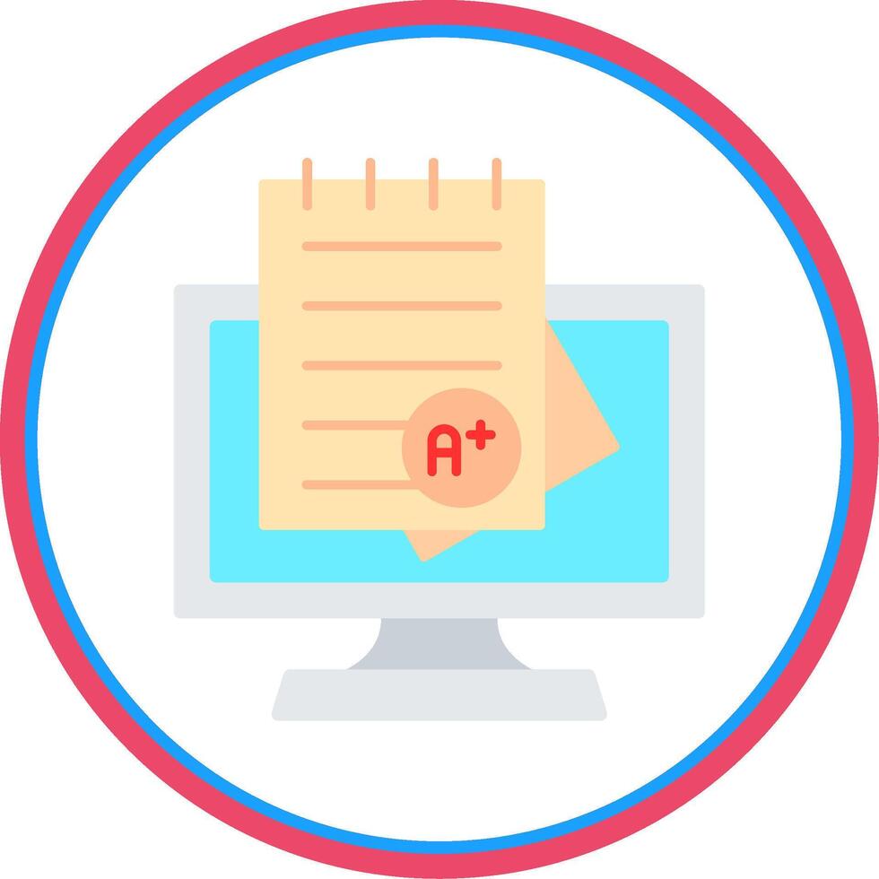 Grades Flat Circle Icon vector