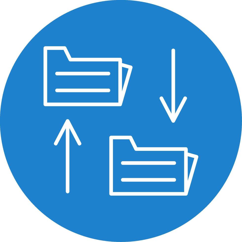 File Sharing Multi Color Circle Icon vector