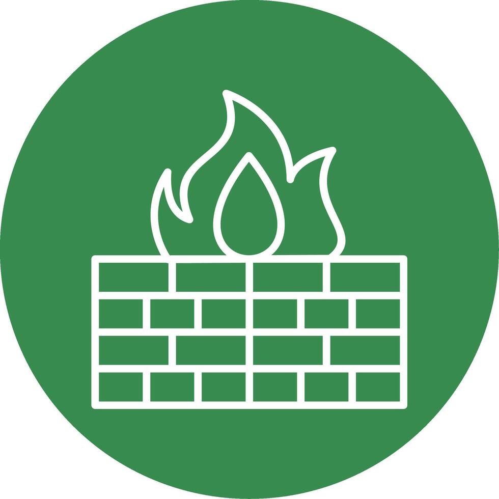 Firewall Multi Color Circle Icon vector