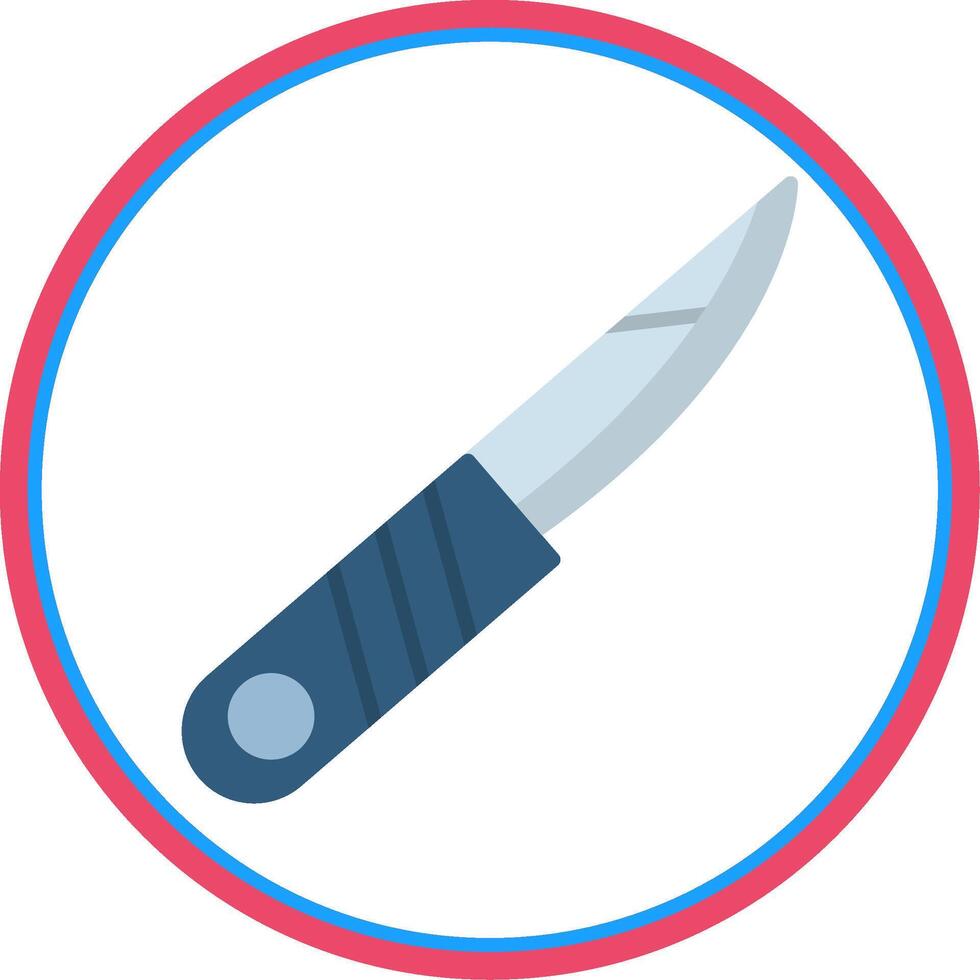 Knife Flat Circle Icon vector