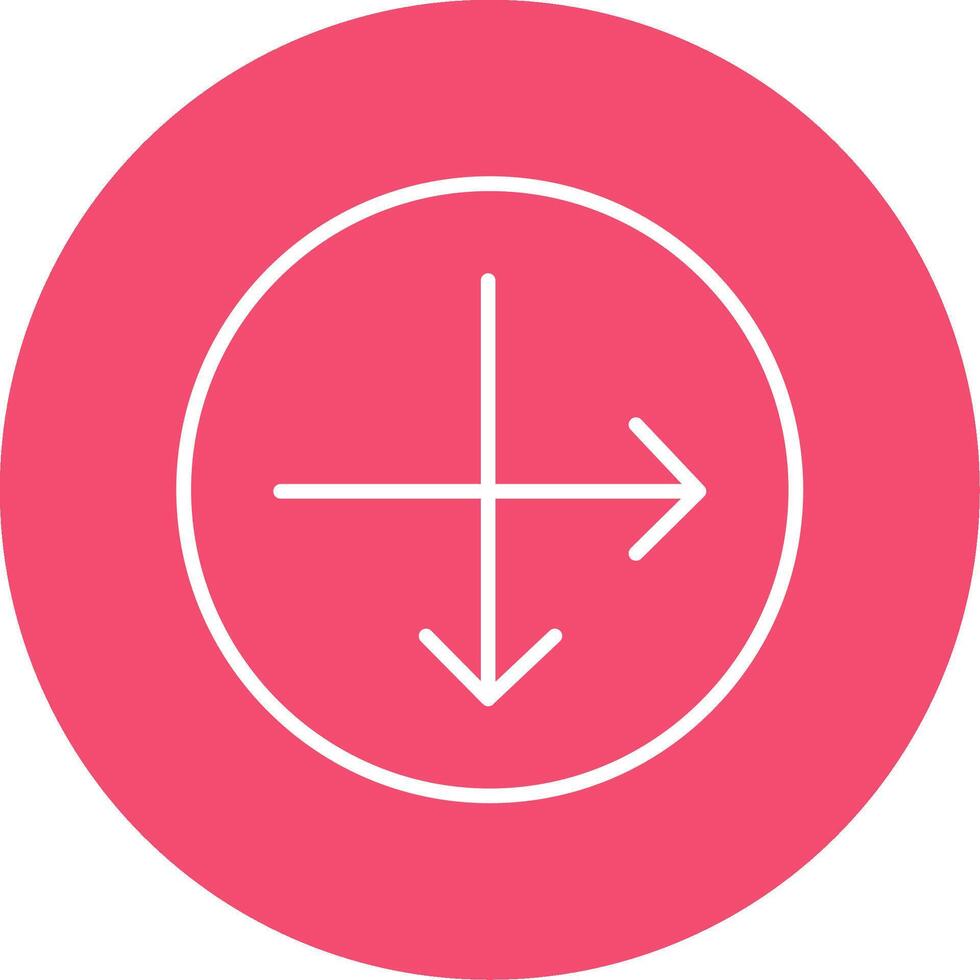 Intersect Multi Color Circle Icon vector