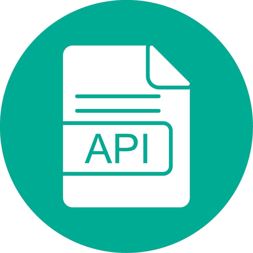 API File Format Multi Color Circle Icon vector